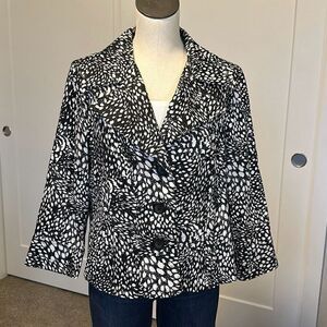 Allison Taylor Unlined B&W Blazer